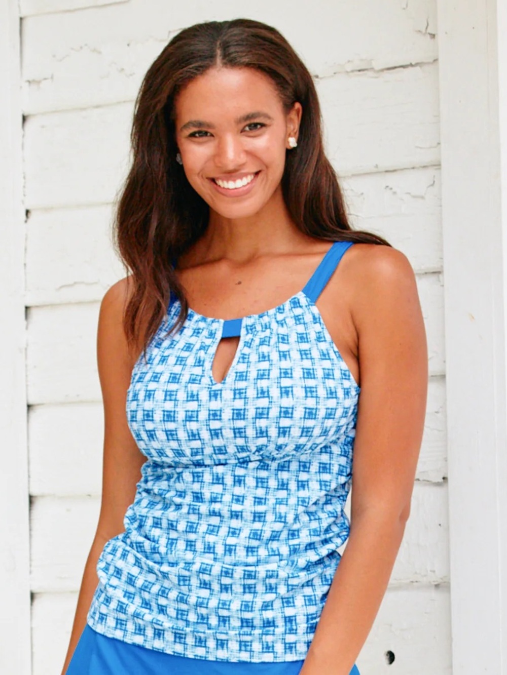 NEW Cabana Life UPF50 Windermere Halter Tankini Top Swimsuit Beach Bathing Suit